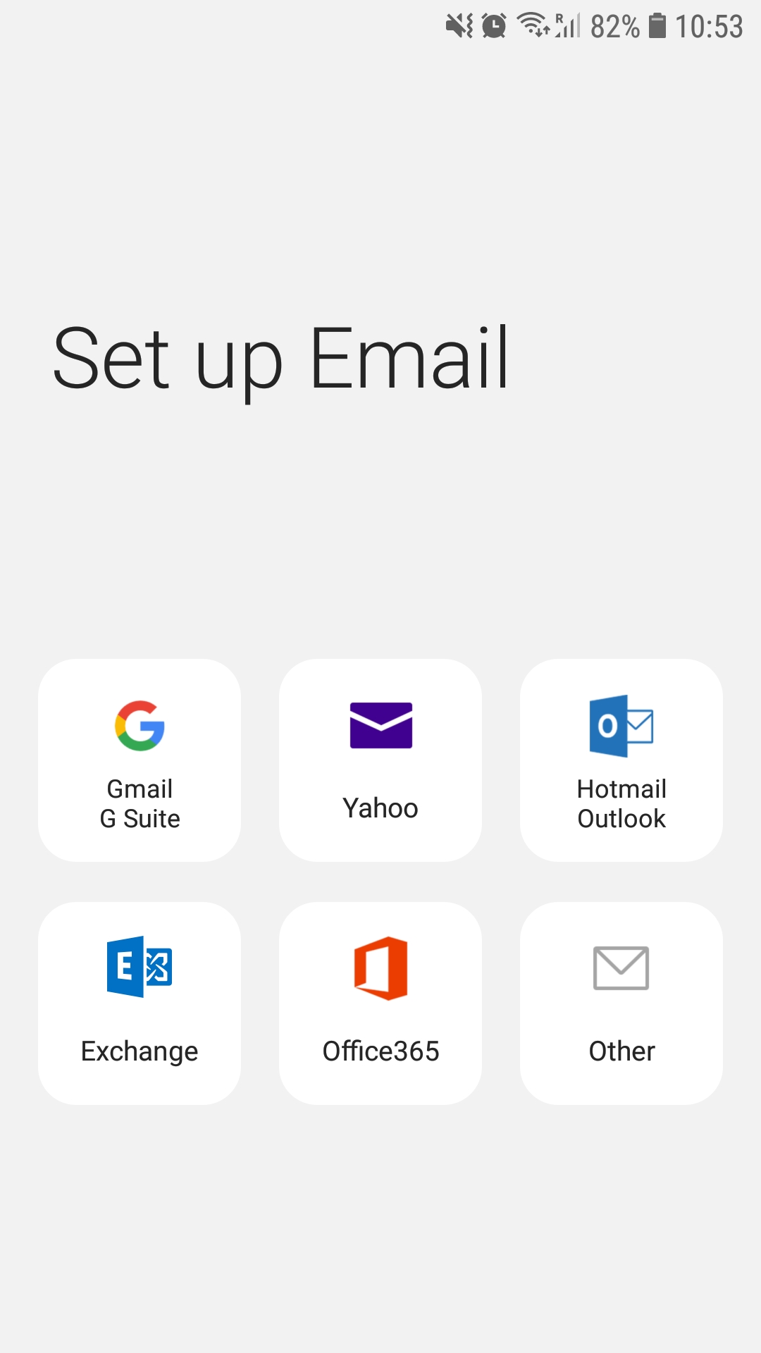 android hotmail email settings
